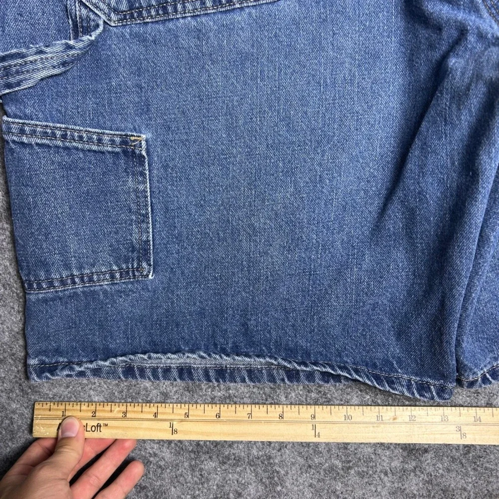 Faded Glory Mens Baggy Denim Carpenter Shorts Blue Skater Y2K 90s Size 40